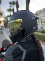 Rivox RX Mat Siyah Gold+Şeffaf Vizör